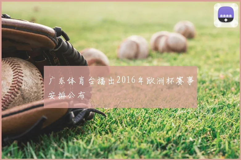广东体育台播出2016年欧洲杯赛事安排公布